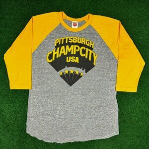 Vintage Y2K Pittsburgh Champ City Raglan T-Shirt